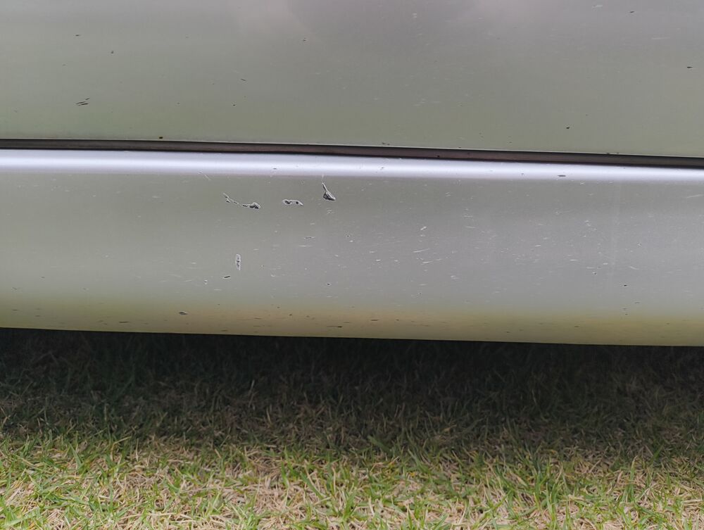 Side skirt rock chips